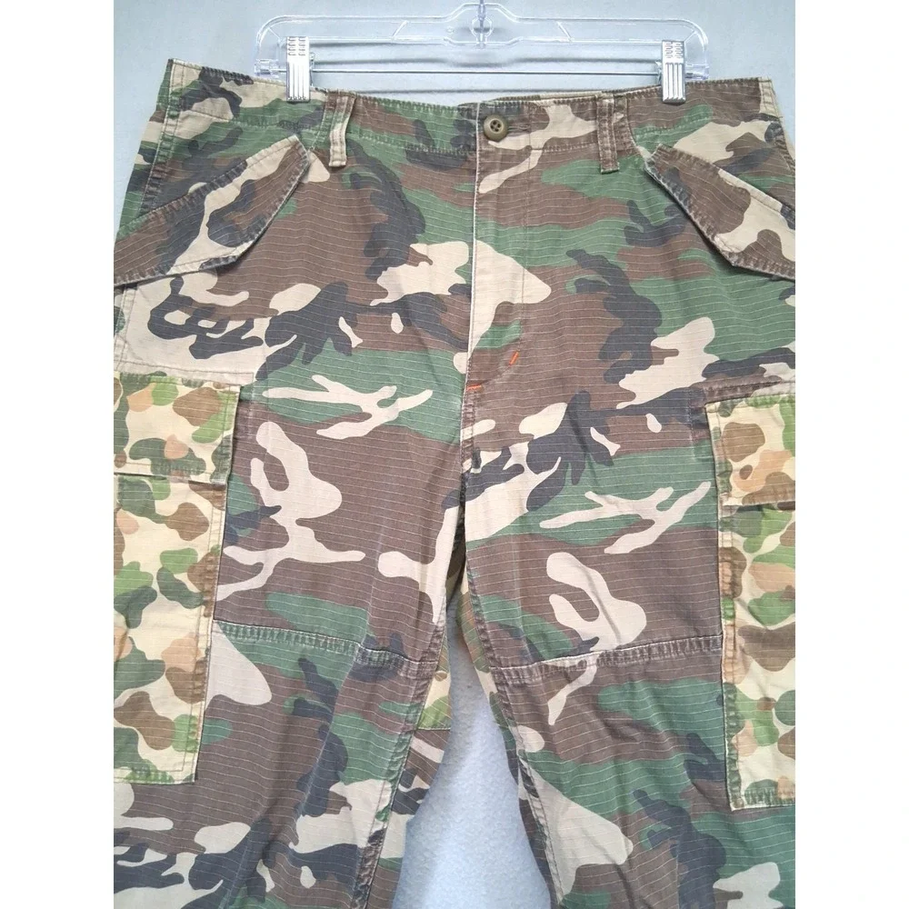 PO/ED GALLERIE Men's  Camo Pants Pockets Size 36‎ String Tie Hem